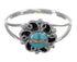 Authentic Sterling Silver Southwestern Turquoise Opal Ring Size 6-1/2 QX84569